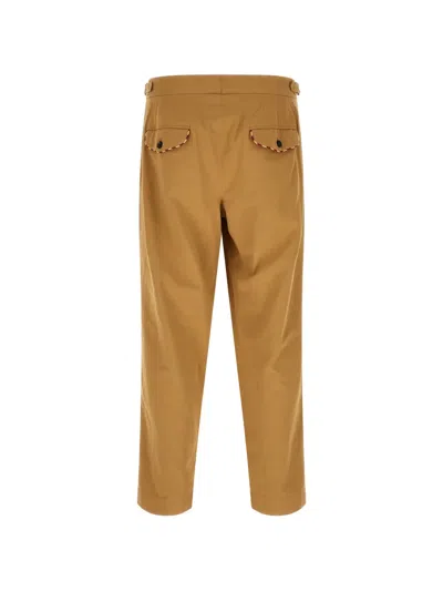 Bode Feather Runner Embroidered Trousers In Orange