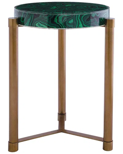 Port 68 Malachite Accent Table In Brown