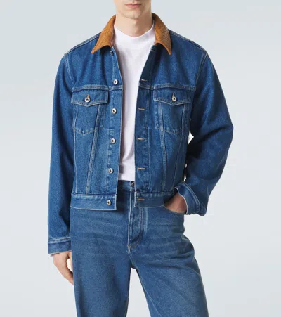 Bottega Veneta Denim Jacket Front Pockets Long Sleeves Collar In Blue