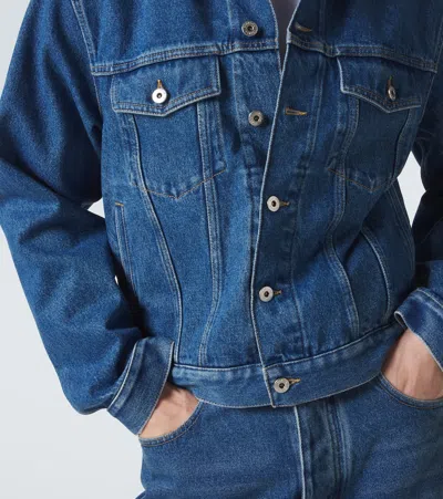 Bottega Veneta Denim Jacket Front Pockets Long Sleeves Collar In Blue