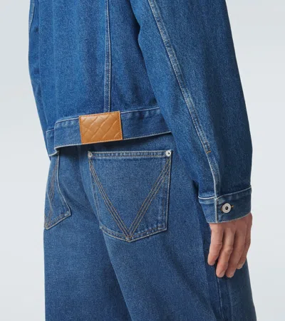 Bottega Veneta Denim Jacket Front Pockets Long Sleeves Collar In Blue