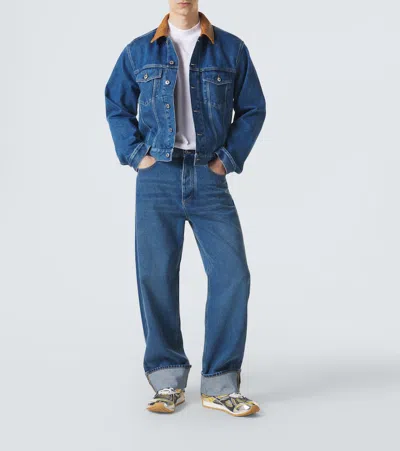 Bottega Veneta Denim Jacket Front Pockets Long Sleeves Collar In Blue
