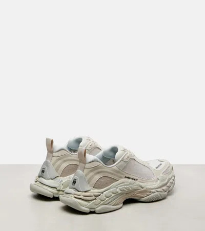 Balenciaga Triple S.2 Gandient Mesh And Nylon Inserts With Used-effect In White