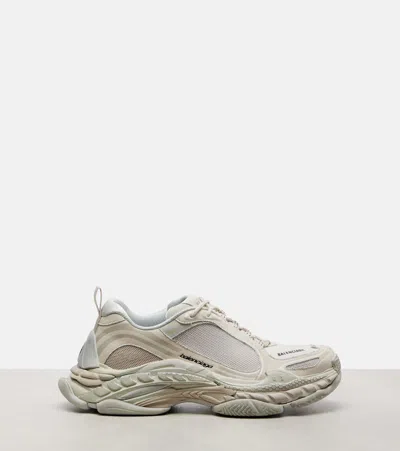 Balenciaga Triple S.2 Gandient Mesh And Nylon Inserts With Used-effect In White