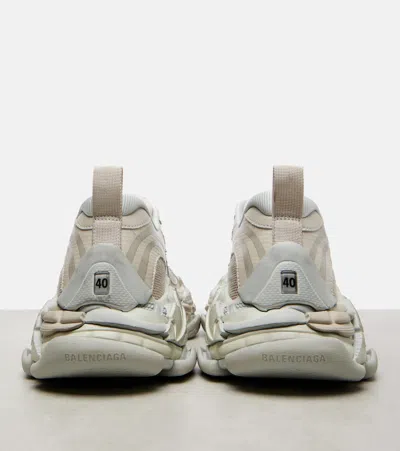 Balenciaga Triple S.2 Gandient Mesh And Nylon Inserts With Used-effect In White