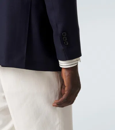 Thom Sweeney Wool Blazer In Blue