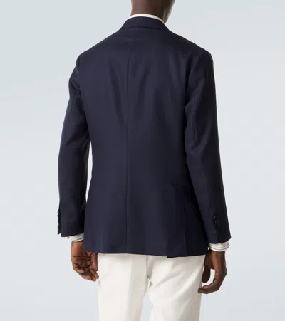 Thom Sweeney Wool Blazer In Blue
