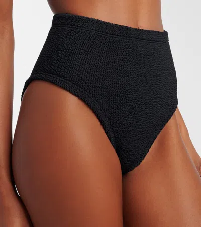 Hunza G Womens Black Nadine Seersucker Bikini Set In Black