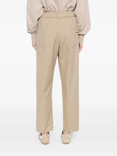 Brunello Cucinelli Pantalone Pull On In Neutral