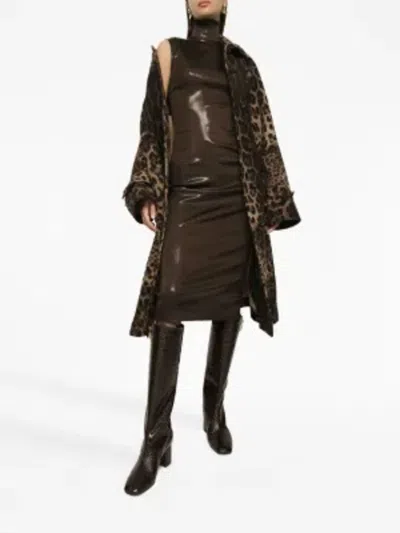 Dolce & Gabbana Leopard-print Belted Single-breasted Coat In Animal Print