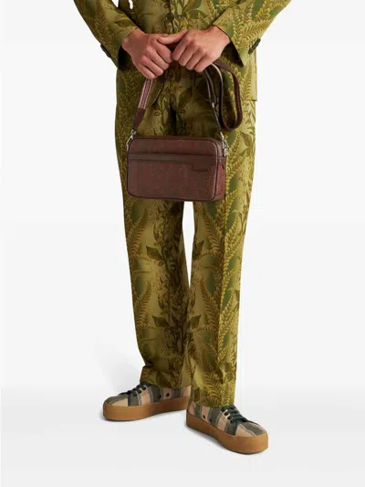 Etro Printed Belt Bag In Brown