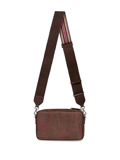Etro Printed Belt Bag In Brown