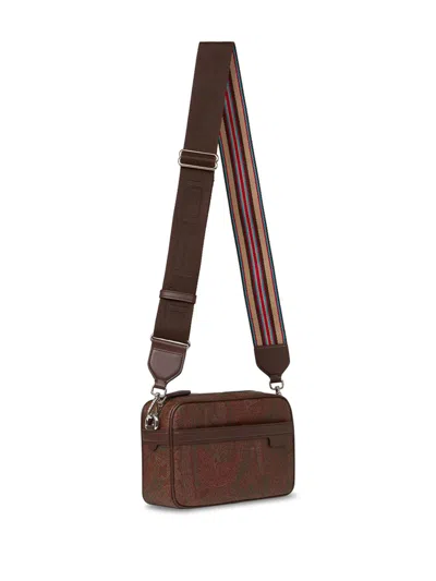 Etro Printed Belt Bag In Brown