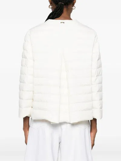 Herno Buttoned Puffer Jacket In Neutral