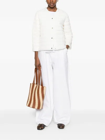 Herno Buttoned Puffer Jacket In Neutral