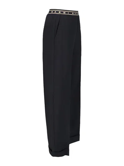 Marni Virgin Wool Trousers In Multi