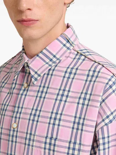 Marni Checked-pattern Long-sleeve Shirt In Multi