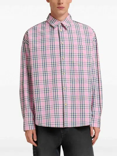 Marni Checked-pattern Long-sleeve Shirt In Multi