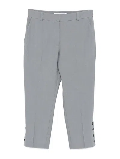 Iro Aqua Button-embellished Trousers In Gray