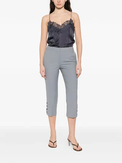 Iro Aqua Button-embellished Trousers In Gray