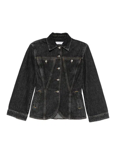 Iro Long-sleeved Denim Jacket In Black