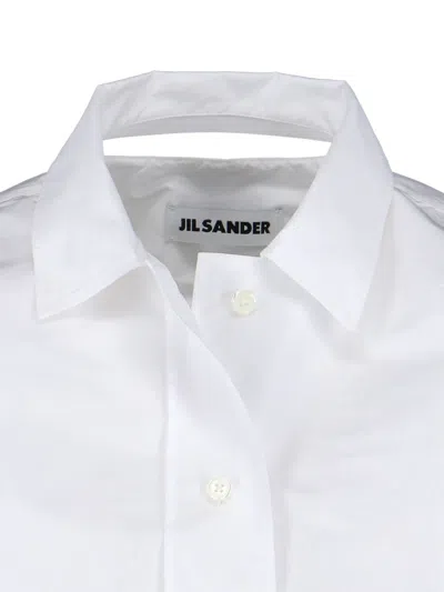 Jil Sander Technical Faille Jacket In White