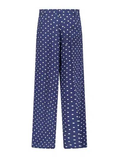 P.a.r.o.s.h Polka Dot-pattern Pants In Blue