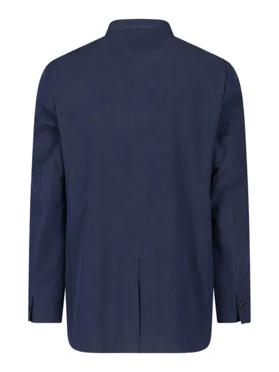 Paul Smith Button Jacket In Blue
