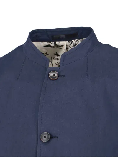 Paul Smith Button Jacket In Blue