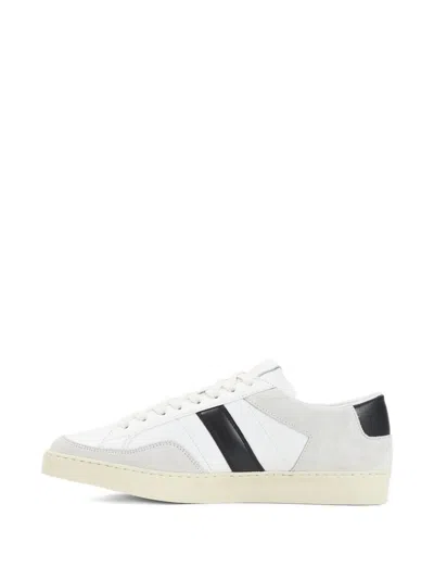 Tom Ford Panelled Suede And Grained Leather Sneakers In Multi