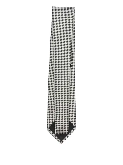 Tom Ford Patterned Tie In White