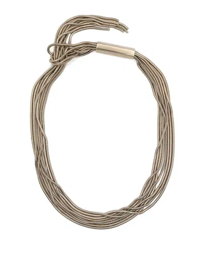 Tom Ford Brass Axis Necklace In Gold