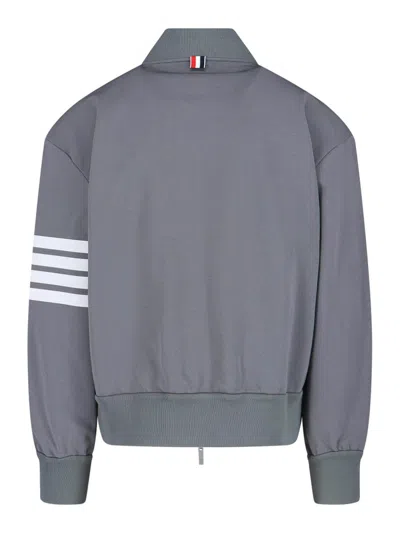 Thom Browne 4 Bar Bomber Jacket In Gray