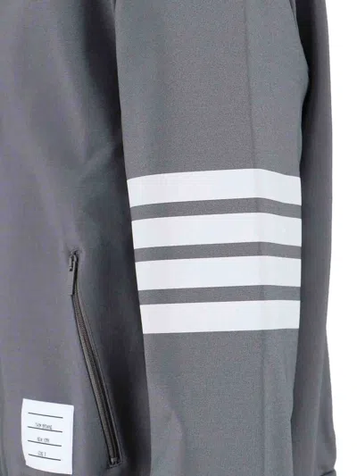 Thom Browne 4 Bar Bomber Jacket In Gray