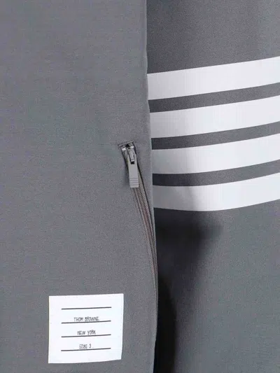 Thom Browne 4 Bar Bomber Jacket In Gray