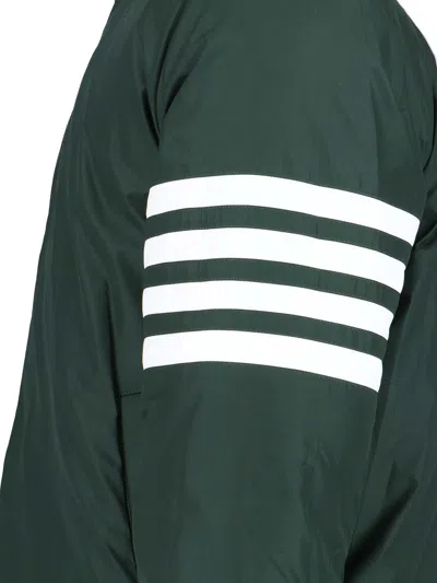 Thom Browne Reversible Down Jacket Featuring Checkered Pattern In Gray