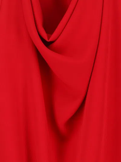 Valentino Womens Paris Halter-neck Silk-crepe Mini Dress In Red