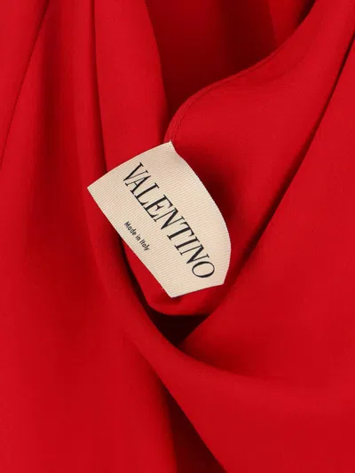 Valentino Womens Paris Halter-neck Silk-crepe Mini Dress In Red