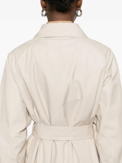 Max Mara The Cube Belted Double-breasted Coat In White