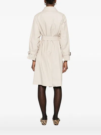 Max Mara The Cube Belted Double-breasted Coat In White
