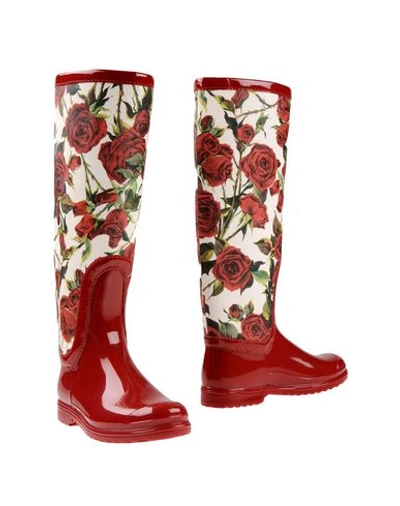 Dolce & Gabbana Boots In Red