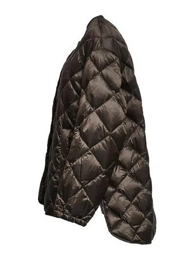 Max Mara The Cube Quilted Button Jacket In Brown