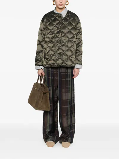 Max Mara The Cube Quilted Button Jacket In Green