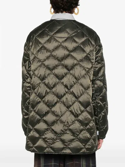 Max Mara The Cube Quilted Button Jacket In Green
