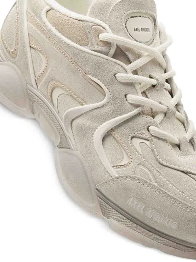 Axel Arigato Eris White Low Top Sneakers With Logo Patch On The Tongue In Leather And Fabric Woman