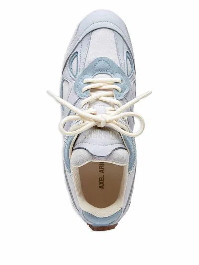 Axel Arigato Slow Runner Perforated Suede Sneakers In White