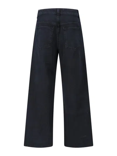 Khaite Belt Loop Jeans In Blue