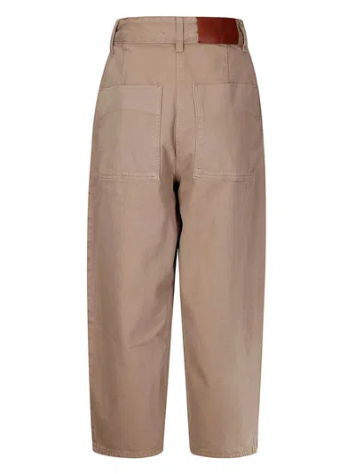 Studio Nicholson Chalco Wide Leg Denim Jeans In Brown