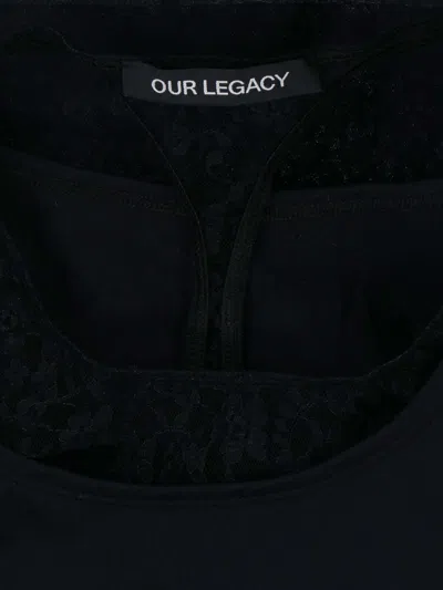 Our Legacy Swim Layered-effect Cotton-blend Tank In Black