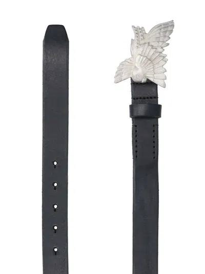 Our Legacy Timeless Leather Belt In Black